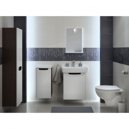 Set mobilier baie cu lavoar inclus alb, 50 cm, Kolo Geberit Group, Rekord [4]
