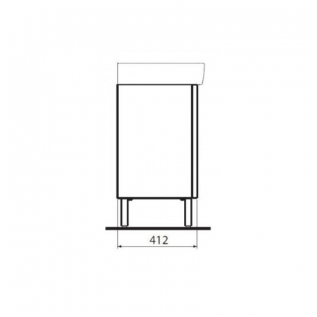 Set mobilier baie cu lavoar inclus alb, 50 cm, Kolo Geberit Group, Rekord [5]
