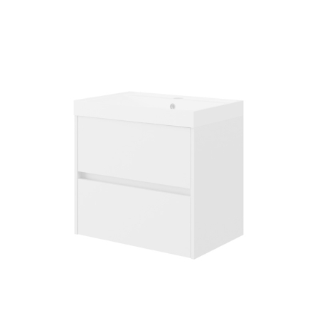 Mobilier baie - Set mobilier cu lavoar 60 cm, cu sertare soft close, alb, Fluminia Fiori
