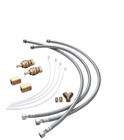 Baie - Set montaj pentru baterie lavoar cu 3 orificii Hansgrohe Axor