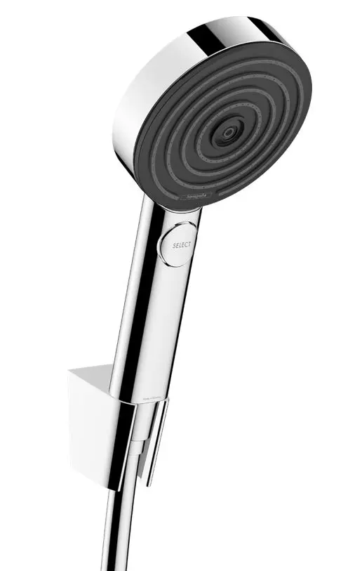 Pare, furtunuri și accesorii pentru duș - Set para de dus, suport și furtun, 3 jeturi, EcoSmart, crom, Hansgrohe Pulsify Select S