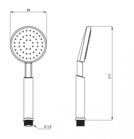Set paravan dus walk-in 90x195 cm, rigola si set de dus incastrat crom Temisto [5]