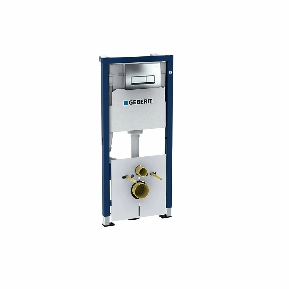 Baie - Set rezervor wc incastrat cu set fixare, clapeta actionare crom si izolare fonica Geberit Delta 51