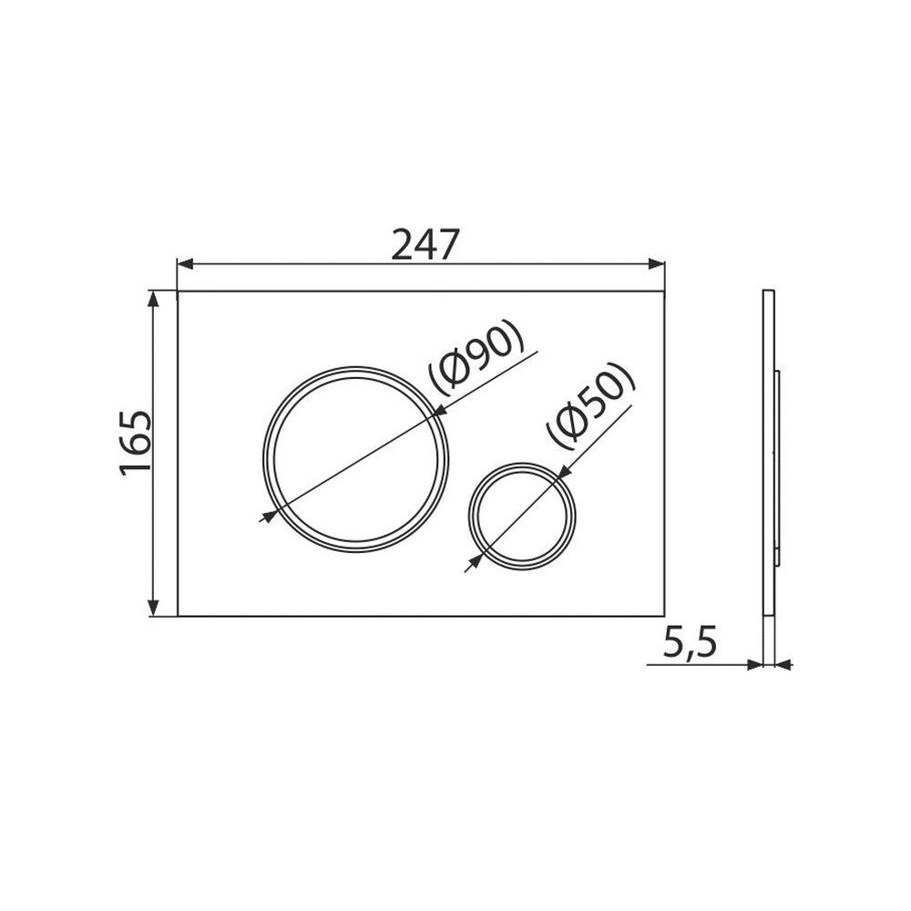 Set rezervor wc incastrat cu set fixare si clapeta neagra cu detalii aurii Alcadrain [3]