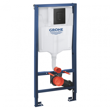 Rezervoare incastrate - Set rezervor incastrat Grohe Solido 3 in 1 cu clapeta neagra mata Even