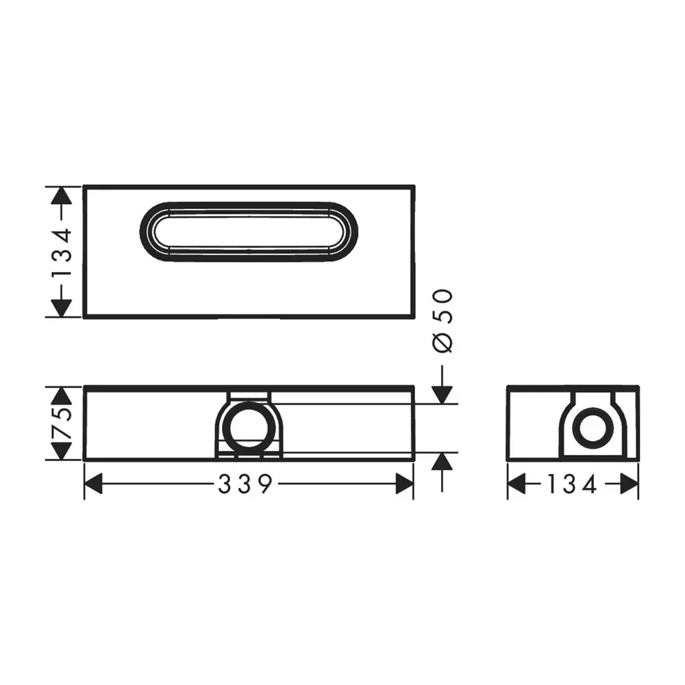 Set rigola liniara de dus cu gratar din inox 800 mm, negru mat, corp de baza pentru instalare inclus, Hansgrohe RainDrain Flex [4]