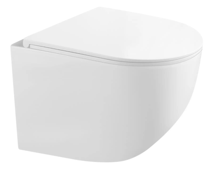 Vase WC - Set vas wc alb, suspendat cu capac softclose, rimless, Kielle Gaia