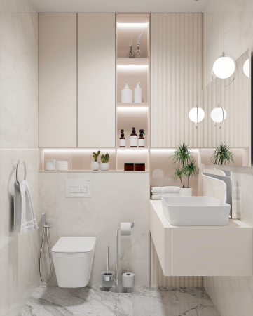 Set vas wc cu capac soft close, rezervor incastrat, clapeta de actionare alba si izolare fonica Deante Hiacynt [1]