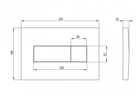 Set vas wc cu capac soft close, rezervor incastrat, clapeta de actionare titan si izolare fonica Deante Silia [2]