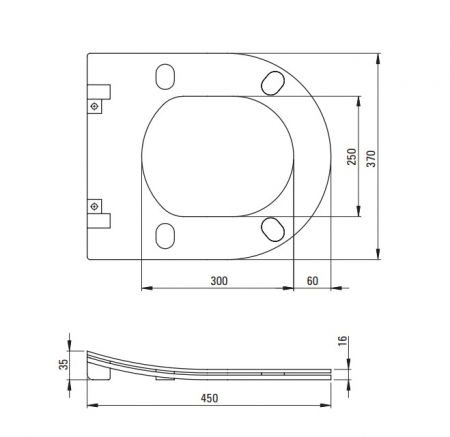 Set vas wc cu capac soft close, rezervor incastrat, clapeta de actionare titan si izolare fonica Deante Silia [4]