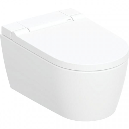Vase WC - Set vas WC cu functie de bideu rimless si capac soft close alb Geberit AquaClean Sela