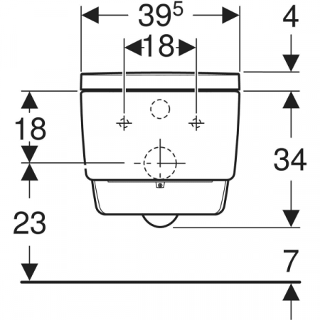 Set vas wc cu functie de bideu rimless suspendat cu capac soft close, ornament crom, Geberit AquaClean Mera Comfort [14]