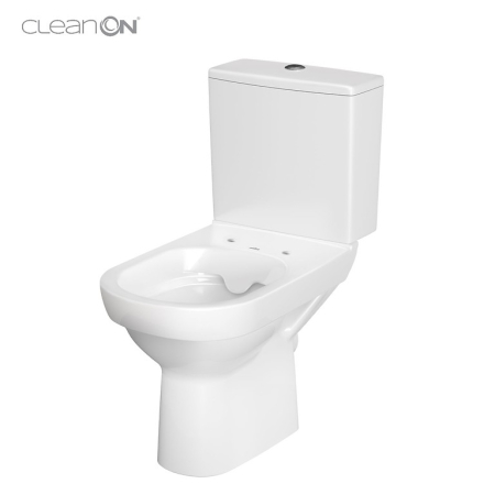 Set vas WC cu rezervor si capac din duroplast, cu alimentare jos si evacuare orizontala, Cersanit City [1]
