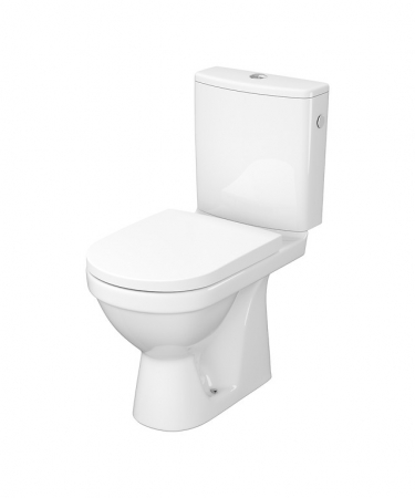 Baie - Set vas WC cu rezervor si capac duroplast soft close, cu alimentare laterala si evacuare veritcala, ZIP SimpleOn Cersanit