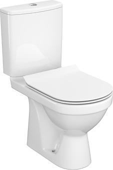 Set vas WC cu rezervor si capac din duroplast slim si soft close, cu alimentare inferioara si evacuare verticala, ZIP SimpleOn Cersanit [4]