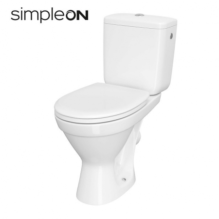 Baie - Set vas WC cu rezervor si capac soft close, evacuare orizontala, Compact 699 Cersania II Simpleon 010