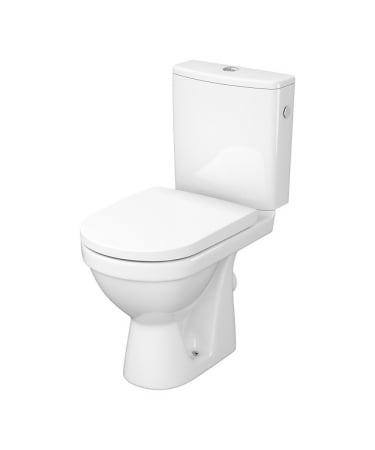 Baie - Set vas WC cu rezervor si capac duroplast soft close, cu alimentare laterala si evacuare orizontala, ZIP SimpleOn Cersanit