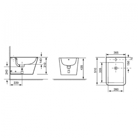 Set vas wc negru suspendat, rimless, cu capac soft close si bideu inclus, Paris [1]