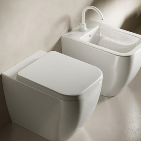 Set vas wc rimless back to wall, cu capac soft close, Hatria Bianca [1]