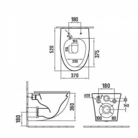 Set vas wc rimless cu capac soft close, lavoar baie roz mat si rezervor wc cu clapeta crom lucios [1]