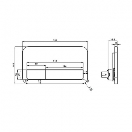 Set vas wc rimless dreptunghiular cu capac soft close Villeroy&Boch Architectura, rezervor incastrat si clapeta alba [3]