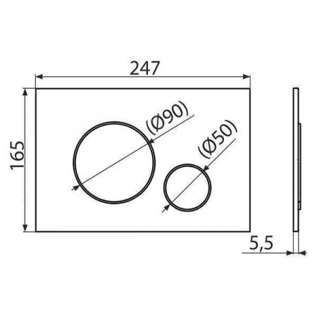 Set vas wc rimless negru cu capac soft close, lavoar rotund cu ventil, plus rezervor incastrat si clapeta de actionare neagra [4]