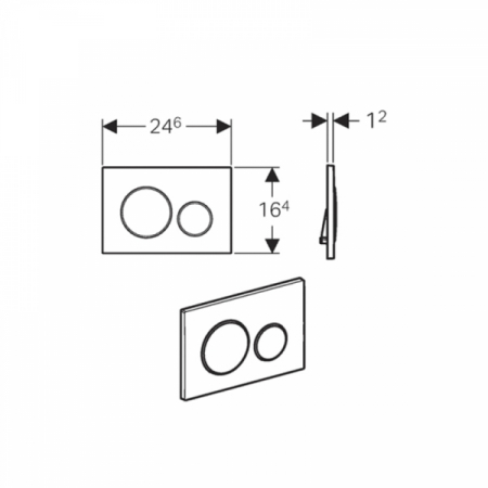 Set vas wc rimless suspendat negru mat Fluminia cu rezervor incastrat, modul DuoFresh si clapeta neagra Geberit [3]