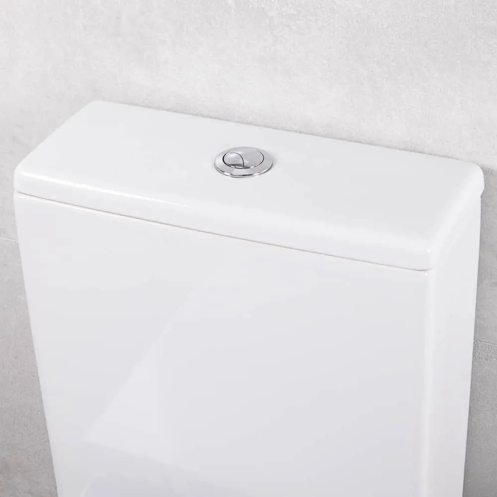 Set vas wc stativ rimless, dreptunghiular, alb, Cersanit Colour [2]