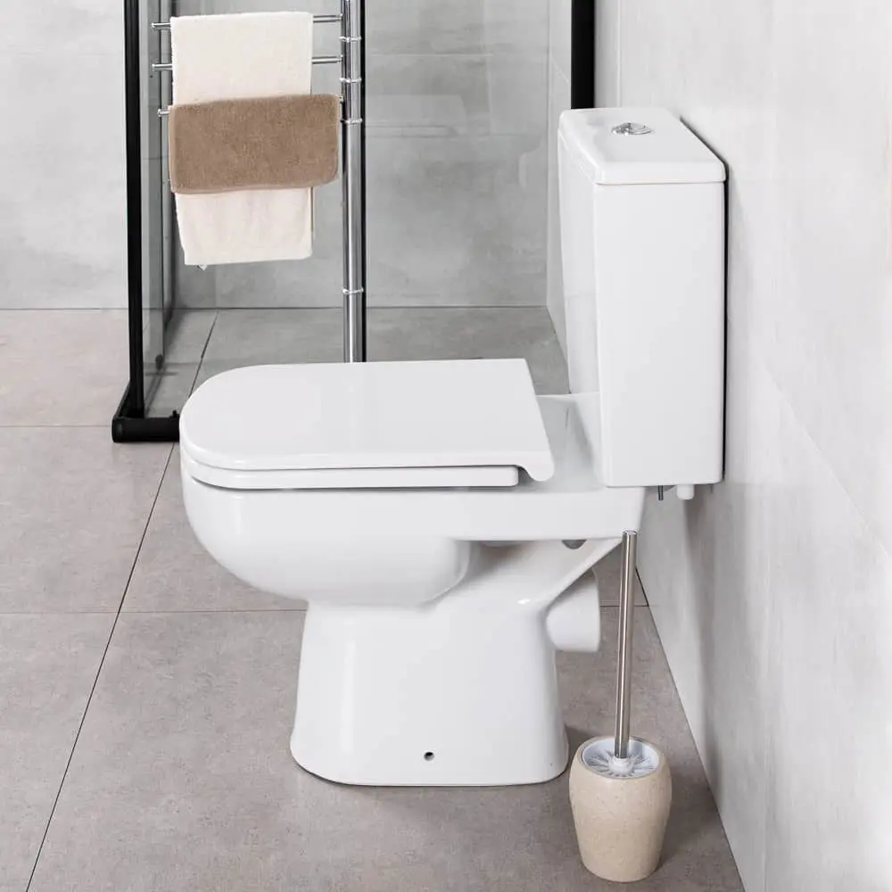 Set vas wc stativ rimless, dreptunghiular, alb, Cersanit Colour [1]