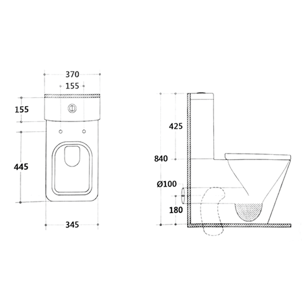 Set vas wc stativ rimless Fluminia Paris cu rezervor si capac soft close inclus, alb lucios [8]