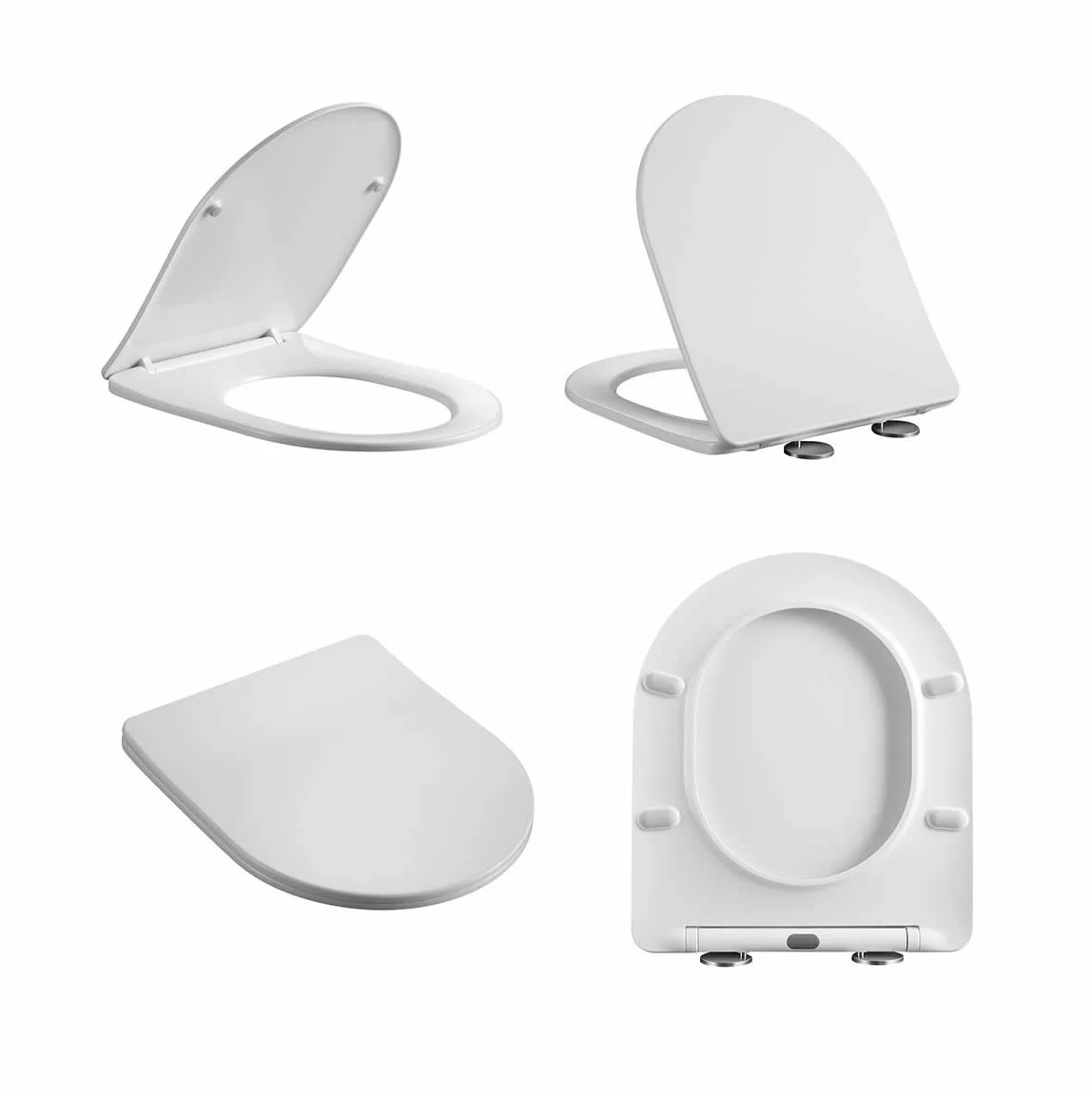 Set vas wc stativ rimless Foglia Oslo cu rezervor si capac soft close inclus, alb lucios [5]