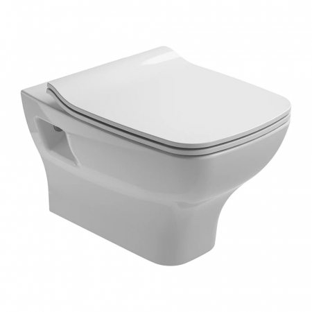 Vase WC - Vas wc suspendat Gala Street Square cu capac soft close inclus, alb