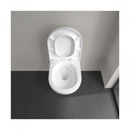 Set vas WC suspendat alb alpin cu capac soft close, Direct Flush & Twist Flush, Villeroy & Boch Architectura [4]
