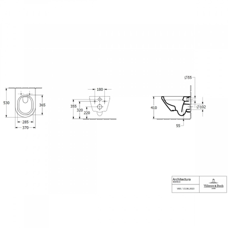 Set vas WC suspendat alb alpin cu capac soft close, Direct Flush & Twist Flush, Villeroy & Boch Architectura [5]