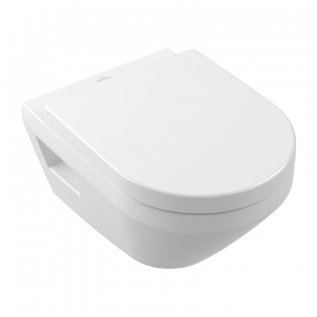 Vase WC - Set vas WC suspendat alb alpin cu capac soft close si quick release, Villeroy & Boch Architectura