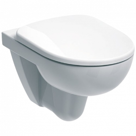 Vase WC - Set vas wc suspendat alb, ceramica sanitara, cu capac din duroplast, soft close, Geberit Selnova