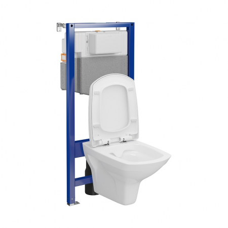 Set vas wc suspendat Carina CleanOn cu capac soft close si rezervor incastrat C37 Aqua 50 Obiecte sanitare - Set vas wc suspendat Carina CleanOn cu capac soft close si rezervor incastrat C37 Aqua 50
