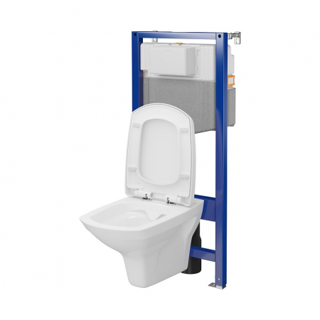 Set vas wc suspendat Carina CleanOn cu capac soft close si rezervor incastrat C37 Aqua 50 [1]