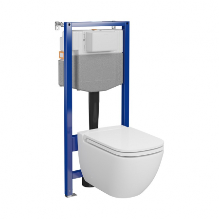 Set vas wc suspendat Caspia CleanOn cu capac soft close si rezervor incastrat C24 Aqua 50 [2]