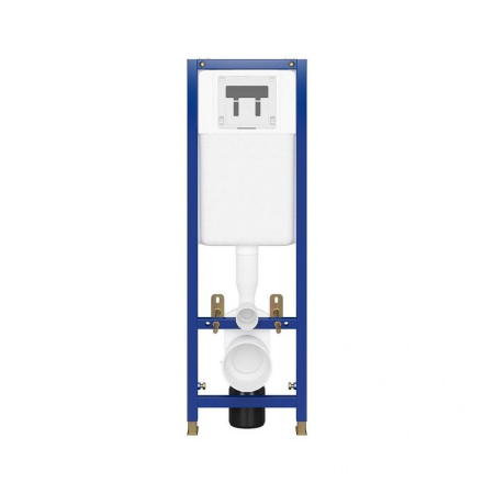 Set vas wc suspendat CleanOn Zip cu capac soft close, rezervor incastrat si clapeta crom lucios butoane rotunde [5]