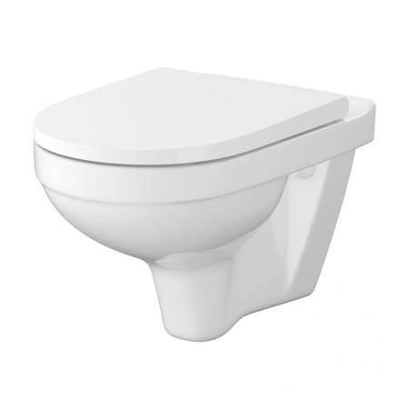 Set vas wc suspendat CleanOn Zip cu capac soft close, rezervor incastrat si clapeta crom lucios butoane rotunde [2]