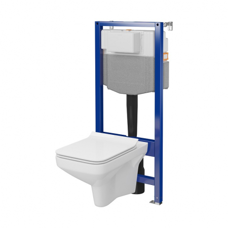 Set vas wc suspendat Como CleanOn cu capac soft close si rezervor incastrat C39 Aqua 50 [3]