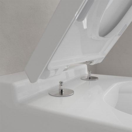 Set vas wc suspendat dreptunghiular, alb lucios, capac soft close si quick release, Villeroy & Boch Finion [3]