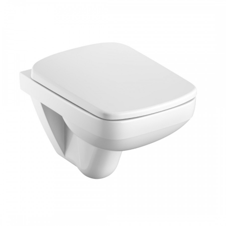 Vase WC - Set vas wc suspendat dreptunghiular cu capac soft close alb Geberit Selvona Compact