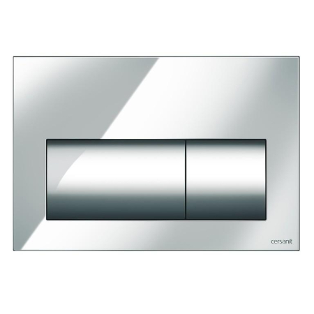 Set vas wc suspendat Larga Square CleanOn cu capac soft close, rezervor incastrat si clapeta crom lucios [2]