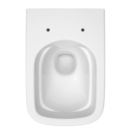 Set vas wc suspendat Larga Square CleanOn cu capac soft close, rezervor incastrat si clapeta crom lucios [3]