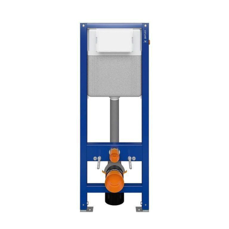 Set vas wc suspendat Larga Square CleanOn cu capac soft close, rezervor incastrat si clapeta crom lucios [6]