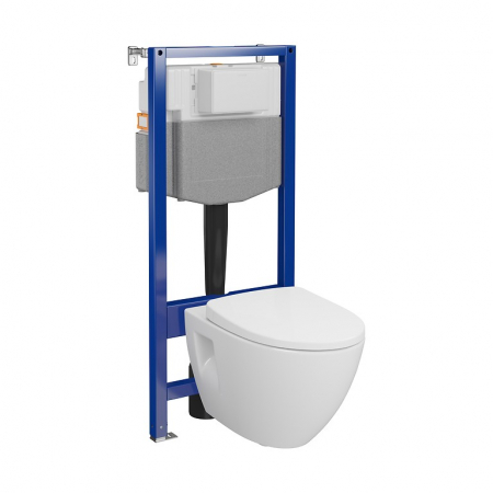 Set vas wc suspendat Moduo Plus CleanOn cu capac soft close si rezervor incastrat C35 Aqua 50 [2]