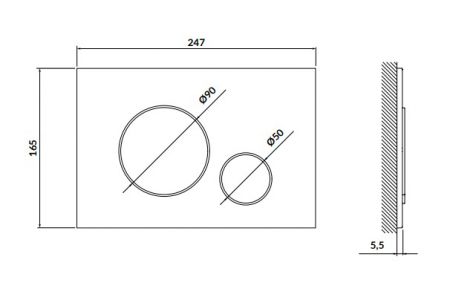 Set vas wc suspendat negru cu capac soft close Oslo, rezervor incastrat si clapeta negru mat Cersanit Opti B2 [4]