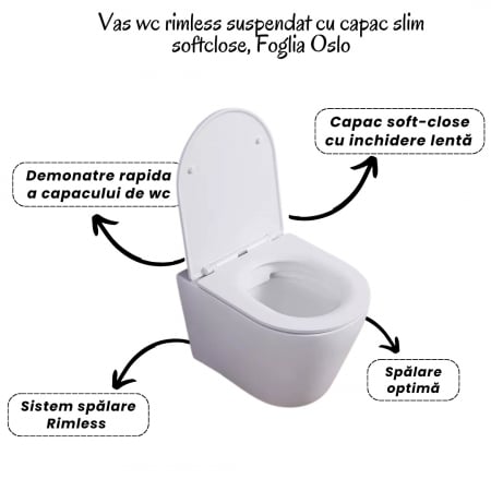 Set vas wc suspendat Oslo cu clapeta si rezervor wc incastrat Geberit Sigma [5]